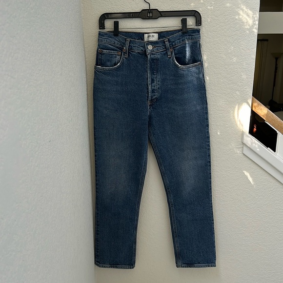 Agolde Riley High Rise Crop - Picture 1 of 8